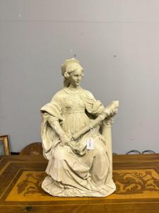 Antique Tuscan sculpture, late 1700s, Allegory of Fortitude, size 37x21x10